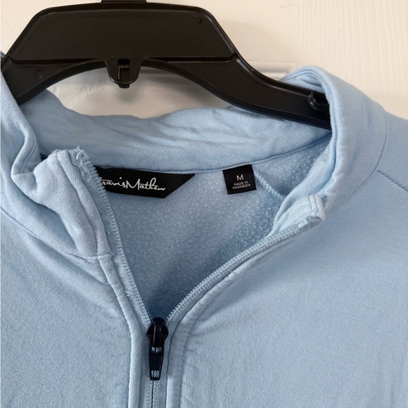 Travis Mathew Light Blue Men's Zip-Up Sweater - Picture 3 of 4
